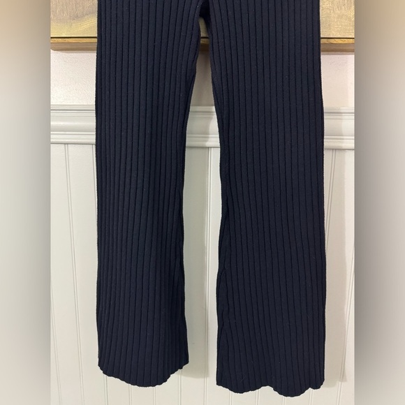 BAGATELLE Navy Blue Ribbed Knit Sweater Pants Size Medium - Picture 7 of 9